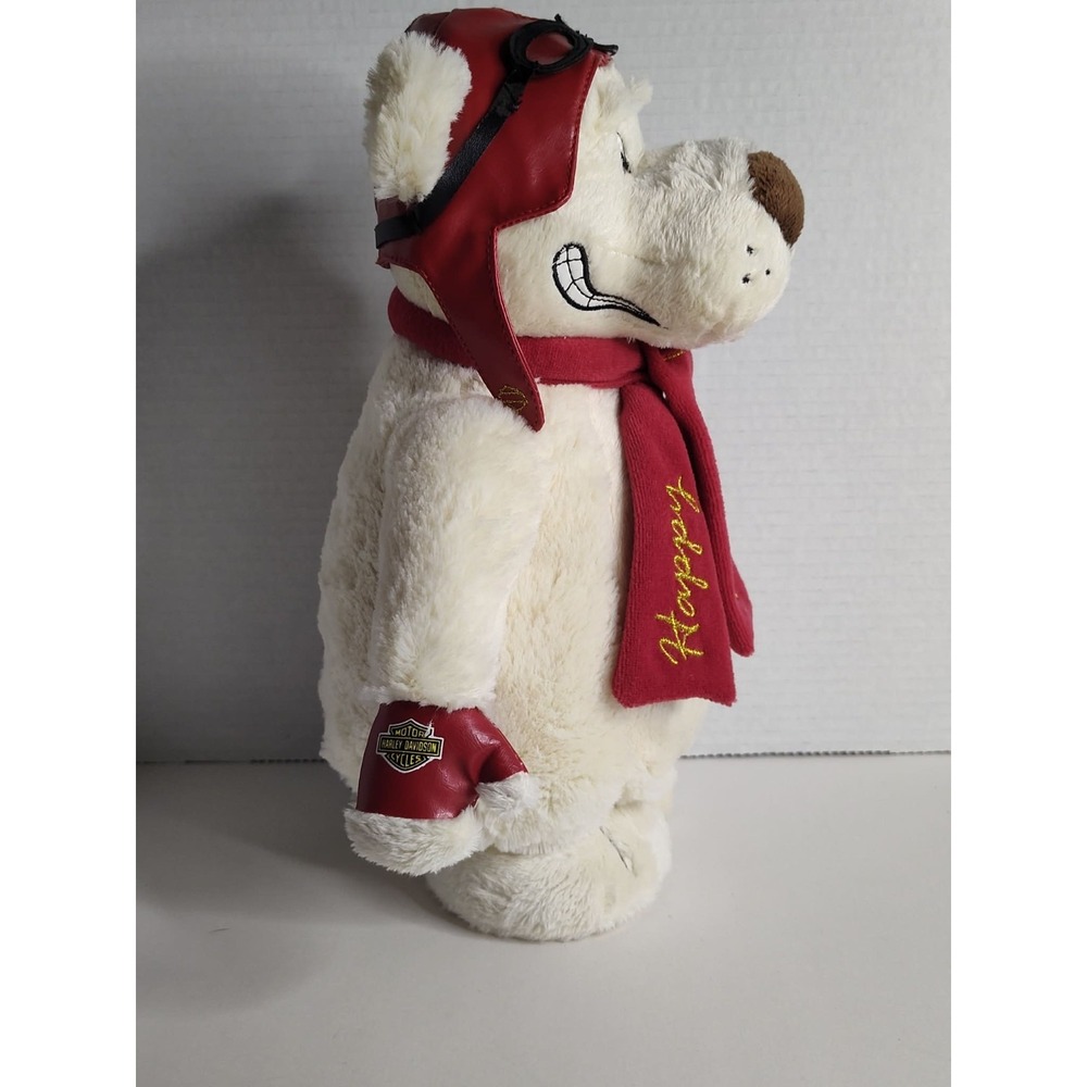 HARLEY DAVIDSON " HAPPY HARLEY DAVIDSON " POLAR BEAR PLUSH TAG HAS WEAR SEE PICS - Picture 2 of 8